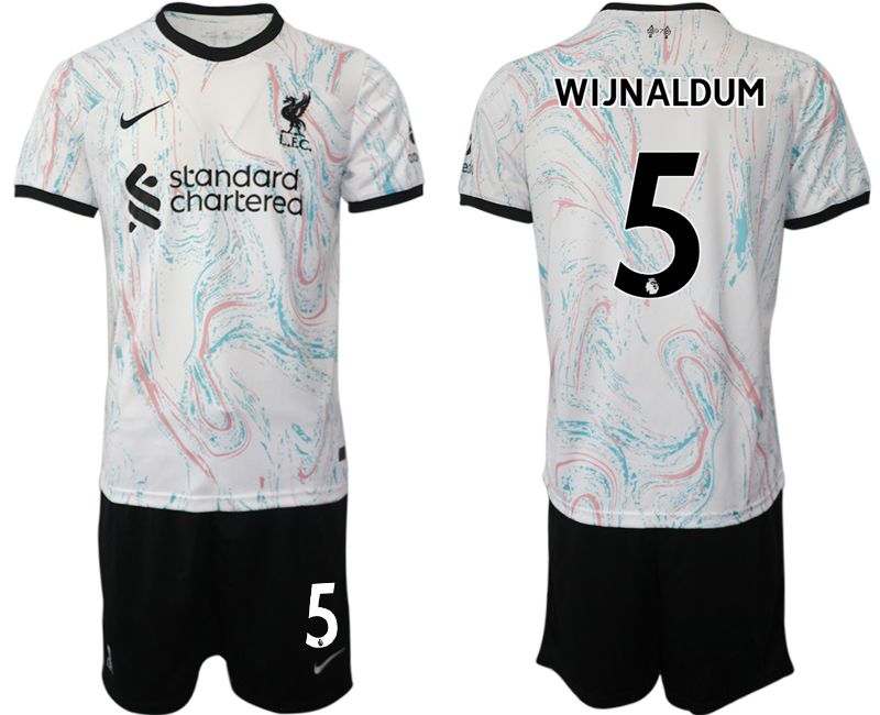 Men 2022-2023 Club Liverpool away white #5 Soccer Jersey->liverpool jersey->Soccer Club Jersey